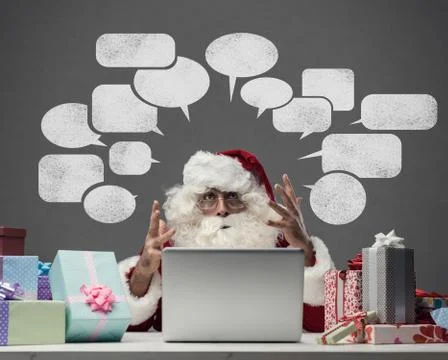 Computer crash on Christmas Eve Stock Photos