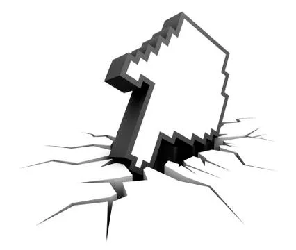 Computer crash, conceptual artwork Stock Illustration