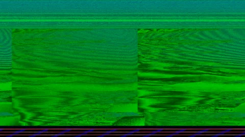 Computer Crash with Distorted Video Transmission Stock Footage 67089368