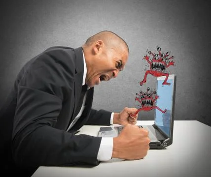 Computer crashed Stock Photos