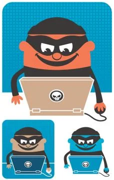 Computer Crime Stock Illustration