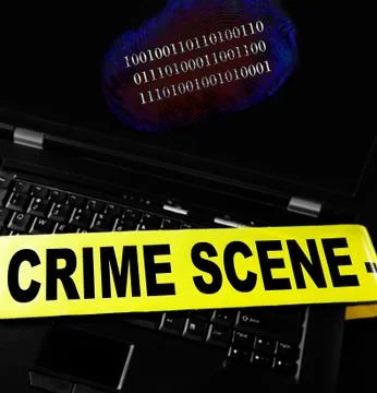 Computer crime print Stock Photos