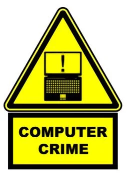 Computer crime. Warning sign Stock-Illustration