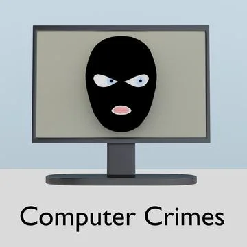Computer Crimes concept Illustrazione stock