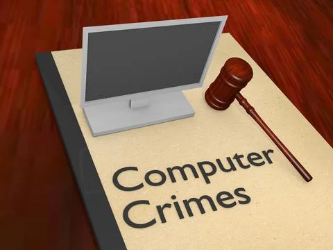 Computer Crimes concept Stock Illustration
