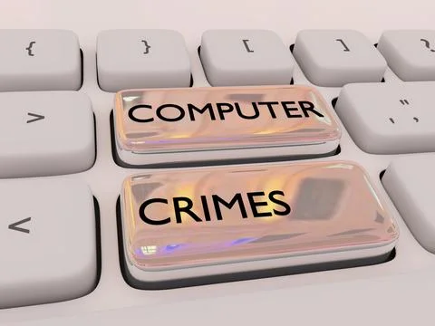 Computer Crimes concept Stock Illustration