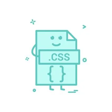 Computer css file format type icon vector design Stock Illustration