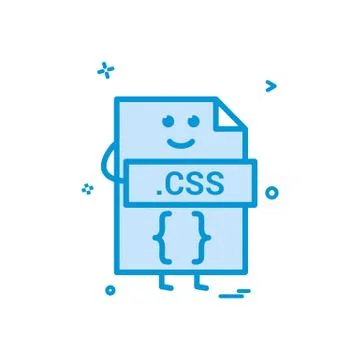 Computer css file format type icon vector design Stock Illustration