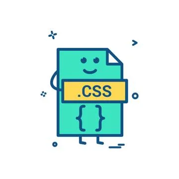 Computer css file format type icon vector design Stock Illustration