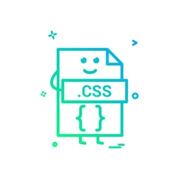 Computer css file format type icon vector design Ilustración de archivo