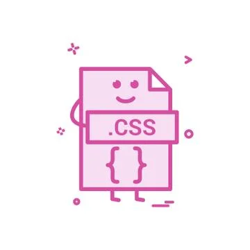 Computer css file format type icon vector design Ilustración de archivo