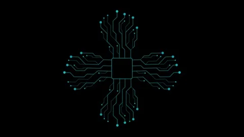 Computer CUP working system animation Vídeo Stock 259467019