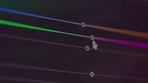 Computer Cursor Adjusting the Color on an Editing Program Stock Footage 270312856