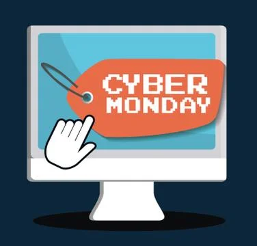 Computer cursor and cyber monday design Stock Illustration