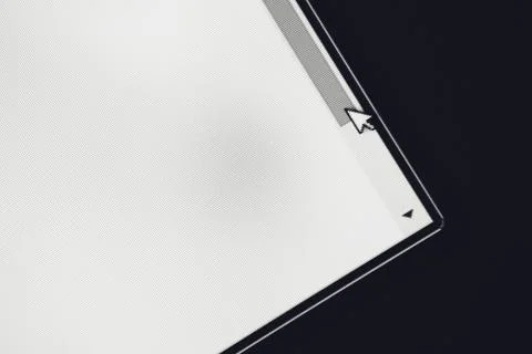 Computer Cursor Arrow on Scroll Bar Stock Photos