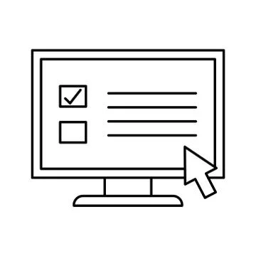 Computer with cursor arrow silhouette style icon vector design Stock Illustration