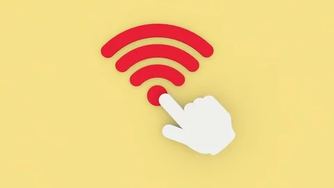 The computer cursor clicks on the wi-fi sign. Stock Footage 118293188