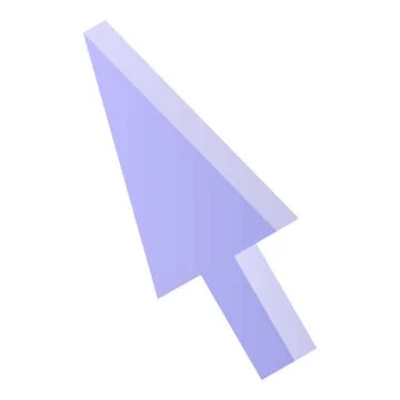 Computer cursor icon, isometric style Stock Illustration