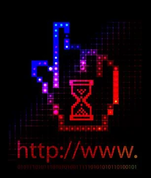 Computer cursor on a led display イラスト素材