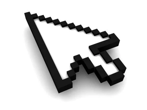 Computer cursor on white background Stock Illustration