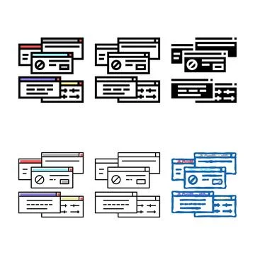 Computer customization color icon clean vector Illustrazione stock