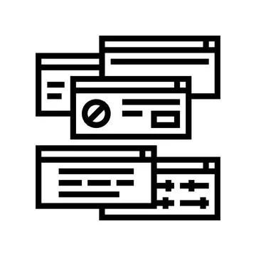 Computer customization line icon vector illustration Stock Illustration