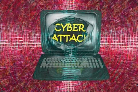 Computer cyber attack, conceptual image Stock Illustration