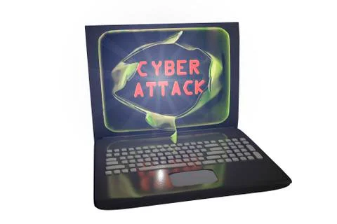 Computer cyber attack, conceptual image Illustrazione stock