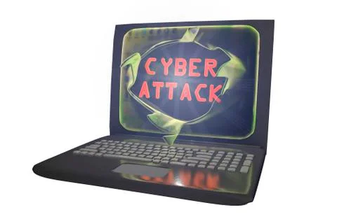 Computer cyber attack, conceptual image Illustrazione stock