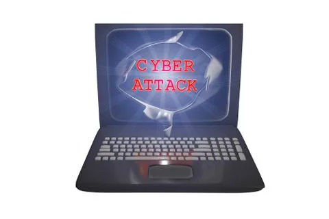 Computer cyber attack, conceptual image Illustrazione stock