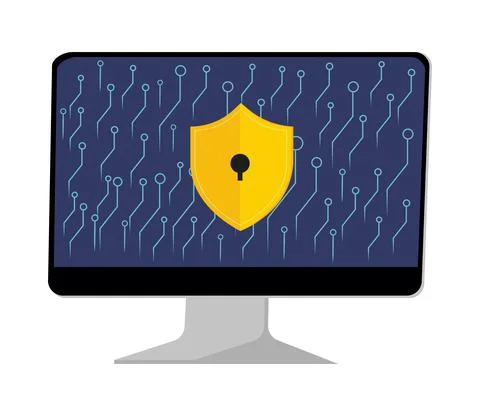 Computer cyber security Stock Illustration