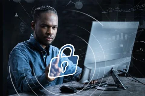 Computer Cyber Security Stock Photos