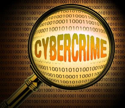 Computer Cybercrime Shows Malware Info 3d Rendering Stock Illustration