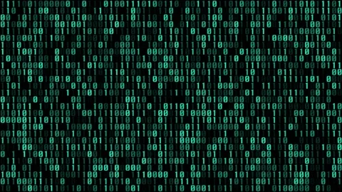 Computer cyberspace binary code 4k Stock Footage 160618441