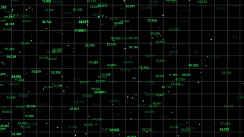 Computer Data And Number Moving Animation, Computer Data Technology Stock Footage 345120076
