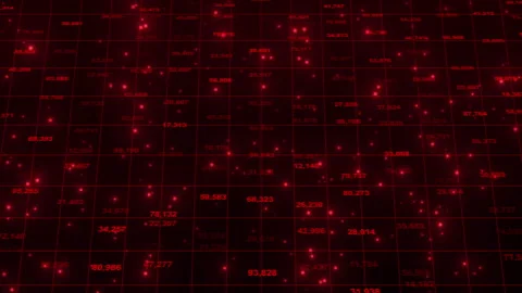Computer Data And Number Moving, Computer Technology Data Stock Footage 345120604