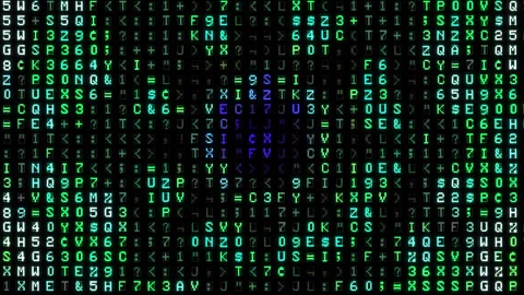 Computer Data Code Alphabet Flow Kaleidoscope Stock Footage 314562290