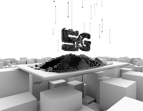 Computer data communication, electronic technology, 5G Stock Illustration