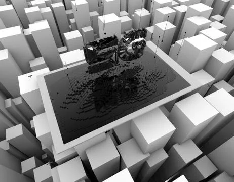 Computer data communication, electronic technology, 5G イラスト素材