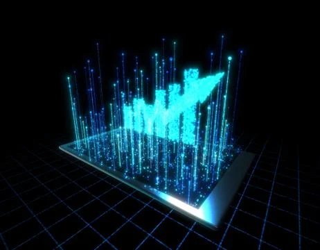Computer data communication, electronic technology, arrow 库存插图