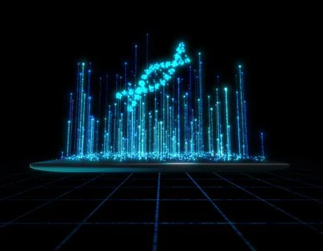 Computer data communication, electronic technology, DNA Illustrazione stock