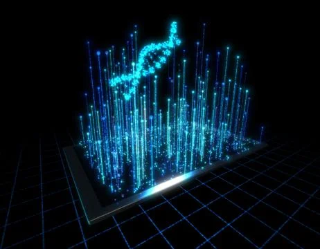 Computer data communication, electronic technology, DNA イラスト素材