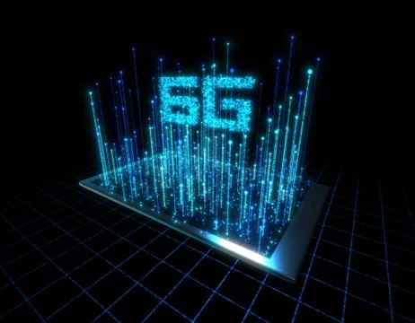 Computer Data Communication, Electronic Technology, 6G Stockillustratie