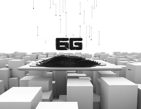 Computer Data Communication, Electronic Technology, 6G Illustrazione stock