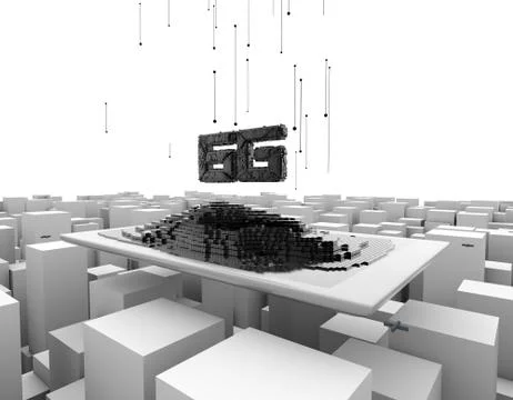 Computer Data Communication, Electronic Technology, 6G Stock Illustration