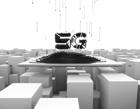 Computer data communication, electronic technology, 5G Stock Illustration