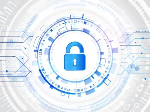 Computer data defense. Global network security. Stock Illustration