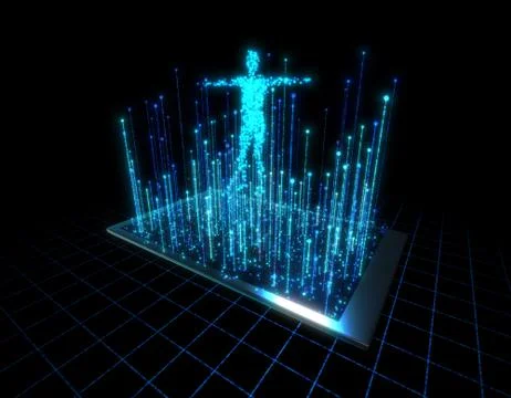 Computer data, electronic technology, artificial intelligence 库存插图