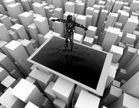 Computer data, electronic technology, artificial intelligence Stock Illustration