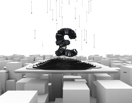 Computer data, electronic technology, GBP Stock Illustration